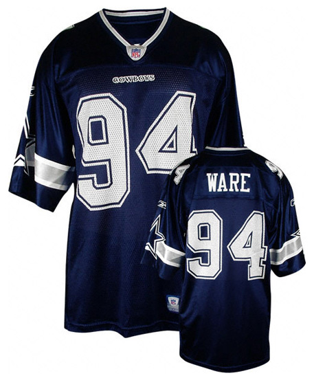 DeMarcus Ware Football Jersey - DeMarcus Ware #94 Dallas Cowboys Navy NFL  Replica Jersey