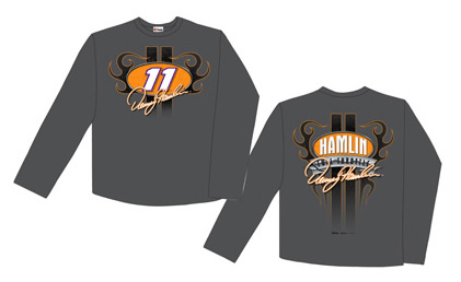 #11 Denny Hamlin - Charcoal Long Sleeve T-Shirt