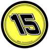 #15 NASCAR 3" Round Decal