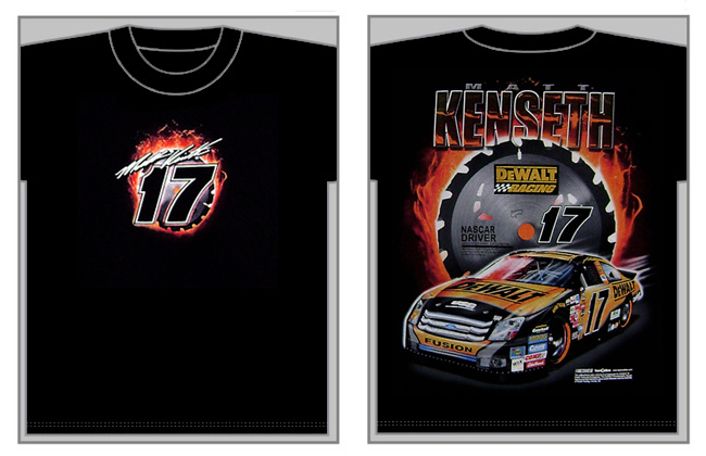 #17 Matt Kenseth - Dewalt Saw Blade Black T-Shirt