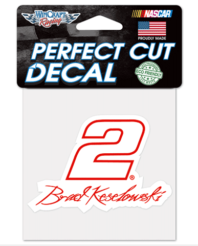 #2 Brad Keselowski - NASCAR 4" Diecut Decal