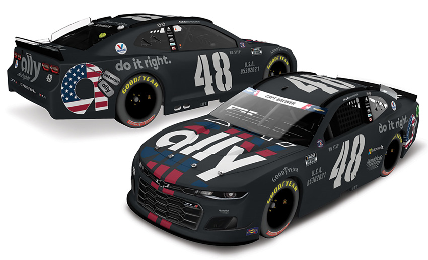2021 Alex Bowman #48 ally NASCAR Salutes 1/24 Diecast
