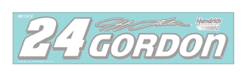 #24 Jeff Gordon - NASCAR Vinyl Diecut Decal 17"x 4"