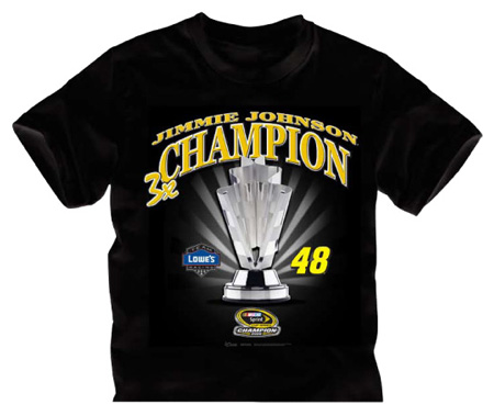 #48 Jimmie Johnson '08 3X Champ - Victory Lane T-Shirt