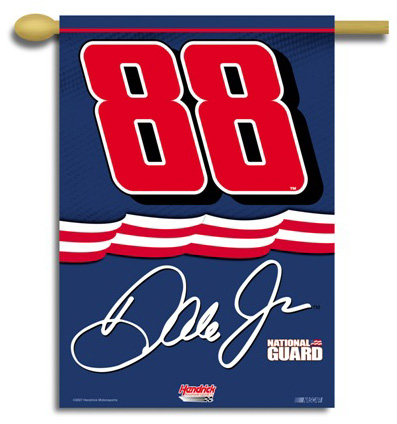 #88 Dale Earnhardt Jr - National Guard 2-Sided NASCAR Banner Flag