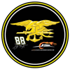 #88 Shane Huffman / NAVY SEALS - NASCAR 3" Round Foil Decal