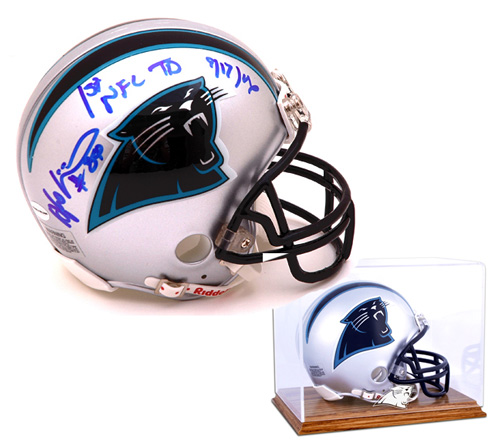 DeAngelo Williams / Carolina Panthers Mini Helmet w/ Display Case - Autographed