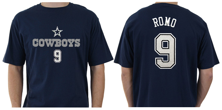 #9 Tony Romo - Dallas Cowboys NFL Scrimmage Gear Tee