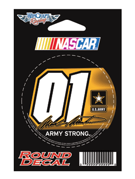#01 Mark Martin - Round Decal