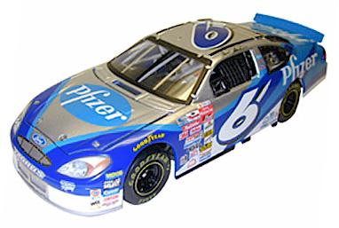 2001 Mark Martin #6 Pfizer 1/64 Diecast