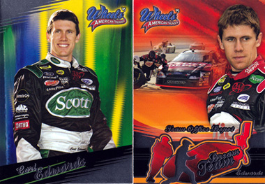 Carl Edwards '05 Wheels American Thunder 2-Cards
