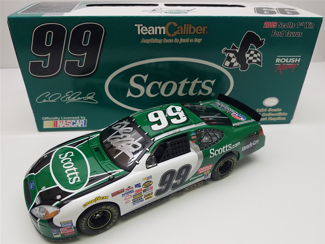 2005 Carl Edwards #99 Scotts 1st Win Diecast - Autographed