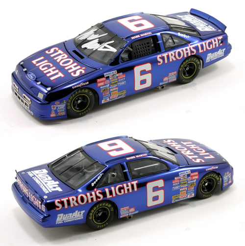 1989 Mark Martin #6 Strohs Light / Blue Chrome - Signed