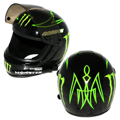 #7 Robby Gordon '08 Monster - Mini Helmet