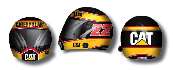 #22 Dave Blaney '08 CAT - Replica Mini Helmet