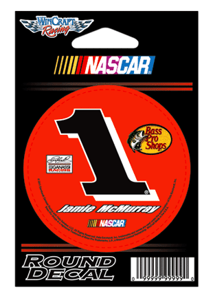 #1 Jamie McMurray / Bass Pro Shops - NASCAR Round Decal