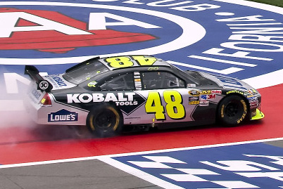 2010 Jimmie Johnson #48 Kobalt Tools - California Win / Raced Diecast