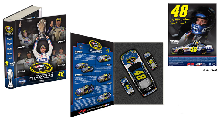 2010 Jimmie Johnson 3-Car 5x NASCAR Champ Diecast Set