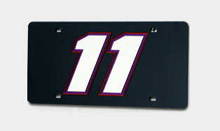#11 Denny Hamlin - Laser Tag / Mirror License Plate