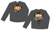 #11 Denny Hamlin - Charcoal Long Sleeve T-Shirt