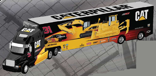 2011 Jeff Burton #31 Caterpillar 1/64 Diecast Hauler