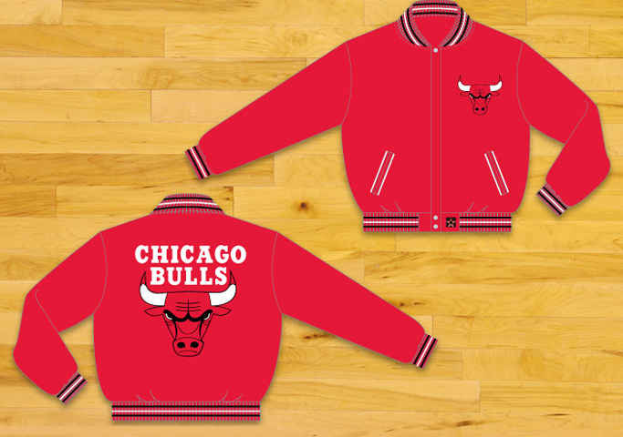 Chicago Bulls / Red - NBA Wool Reversible Jacket