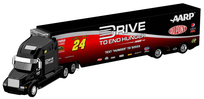 2011 Jeff Gordon #24 AARP Drive to End Hunger 1/64 Diecast Hauler