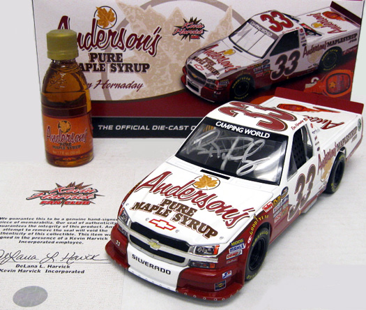 2011 Ron Hornaday #33 Anderson's Maple Syrup Truck Diecast - Autographed