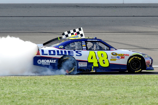 2011 Jimmie Johnson #48 Lowe's - Kansas Win / Raced Diecast