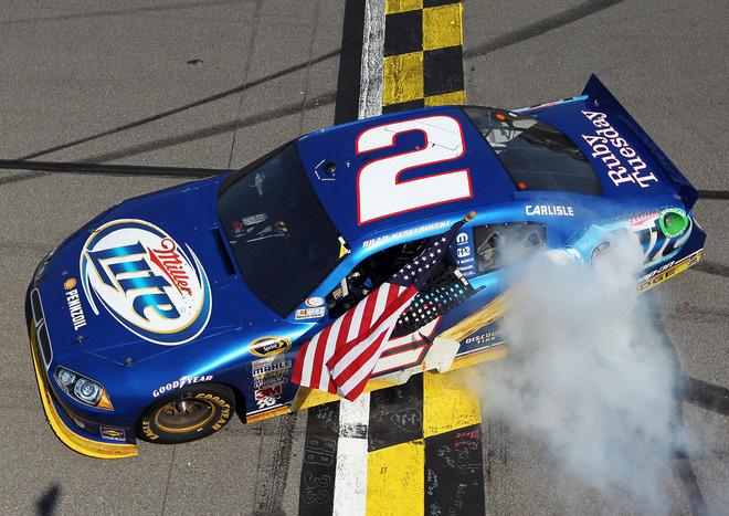 2011 Brad Keselowski #2 Miller Lite - Kansas Win / Raced Diecast