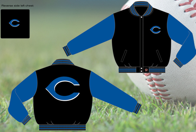 Cincinnati Reds / Black and Royal - MLB Wool Reversible Jacket