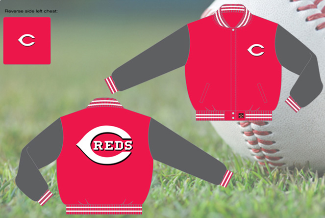 Cincinnati Reds / Red and Grey - MLB Wool Reversible Jacket