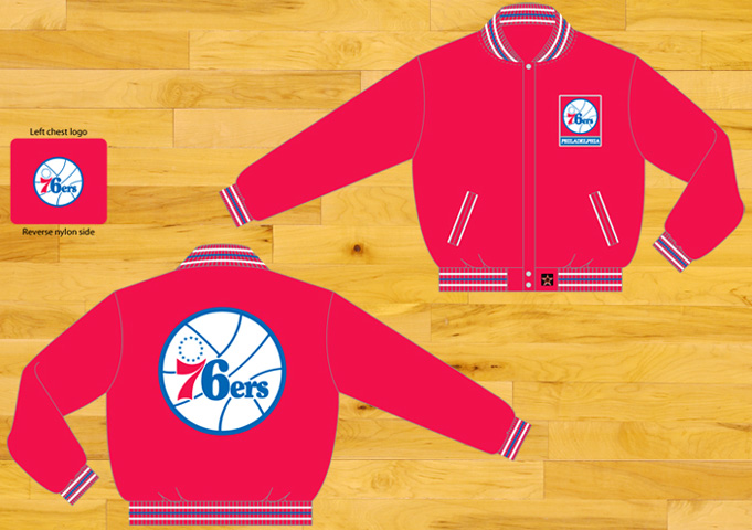 Philadelphia 76ers - NBA Wool Reversible Jacket