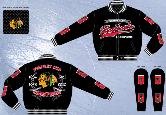 Chicago Blackhawks / NHL Stanley Cup Champions - Wool Reversible Jacket