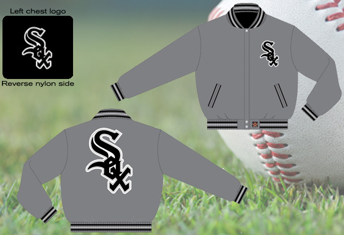Chicago White Sox / Grey and Black - MLB Wool Reversible Jacket