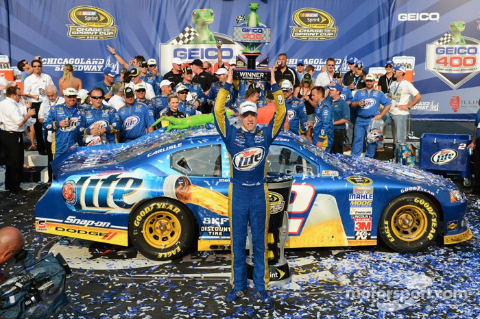 2012 Brad Keselowski #2 Miller Lite - Chicago Win / Raced Diecast