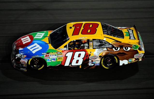 2012 Kyle Busch #18 M&M's - Bud Shootout Win / Raced Diecast