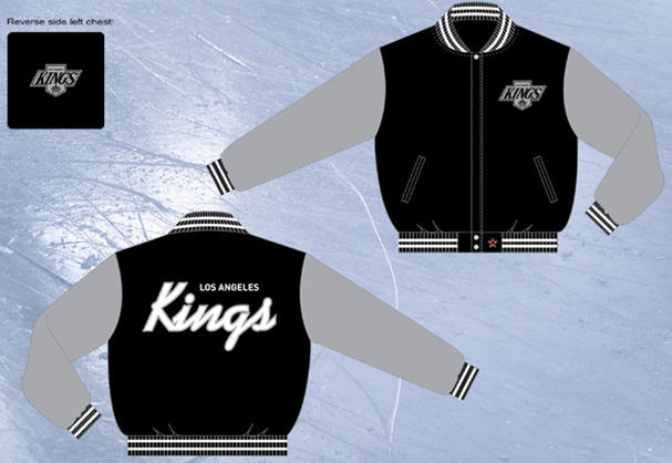Los Angeles Kings / Black and Grey - NHL Wool Reversible Jacket