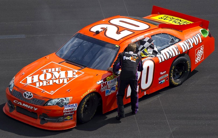 2012 Joey Logano #20 Home Depot - Pocono Win / Raced Diecast