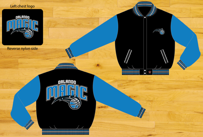Orlando Magic / Black and Royal - NBA Wool Reversible Jacket