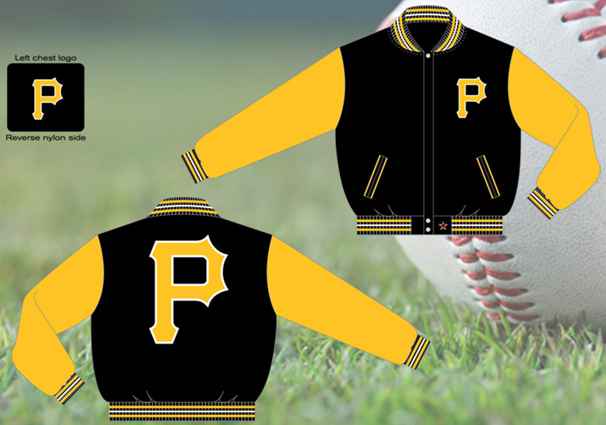 Pittsburgh Pirates / Black and Gold - MLB Wool Reversible Jacket