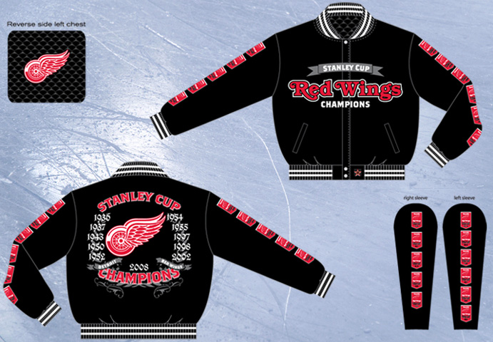 Detroit Red Wings / NHL Stanley Cup Champions - Wool Reversible Jacket
