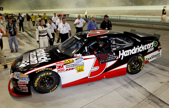 2012 Regan Smith #5 Hendrickcars - Homestead Win / Raced Diecast - Autographed