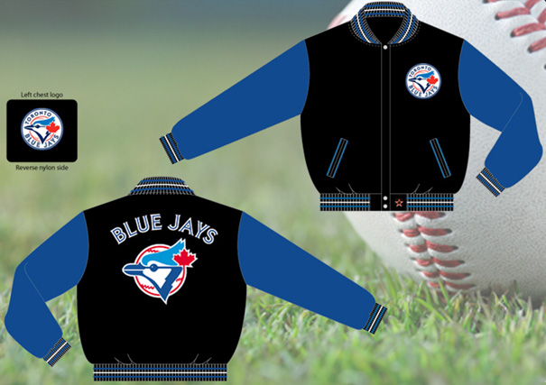 Toronto Blue Jays / Black and Royal - MLB Wool Reversible Jacket