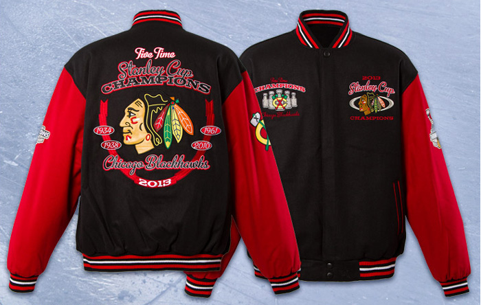 Chicago Blackhawks 2013 NHL Stanley Cup Champions - Wool Reversible Jacket
