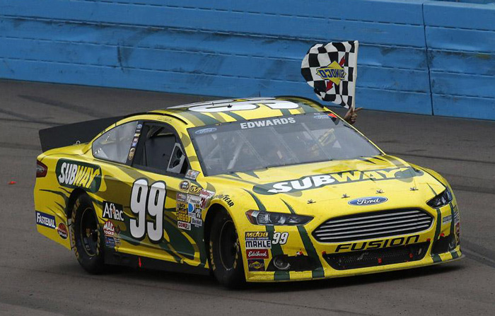 2013 Carl Edwards #99 Subway - Phoenix Win / Raced Diecast