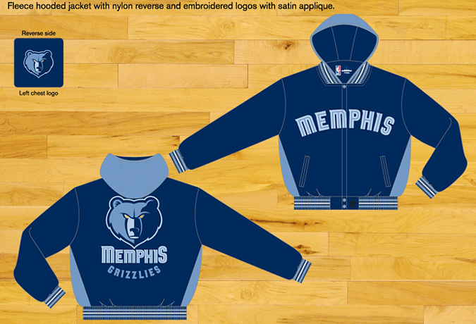 Memphis Grizzlies - NBA Fleece Reversible Hooded Jacket