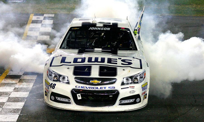 2013 Jimmie Johnson #48 Lowe's White - Coke Zero 400 Win / Raced Diecast