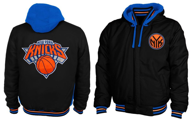 New York Knicks - NBA Fleece Reversible Hooded Jacket