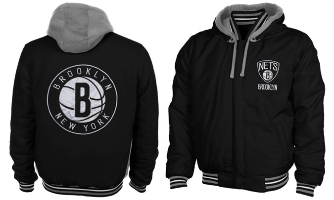 Brooklyn Nets - NBA Fleece Reversible Hooded Jacket